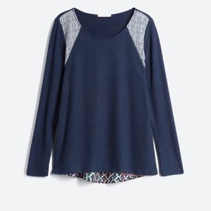 Le Lis Alapay Printed Back Knit Top, Size M